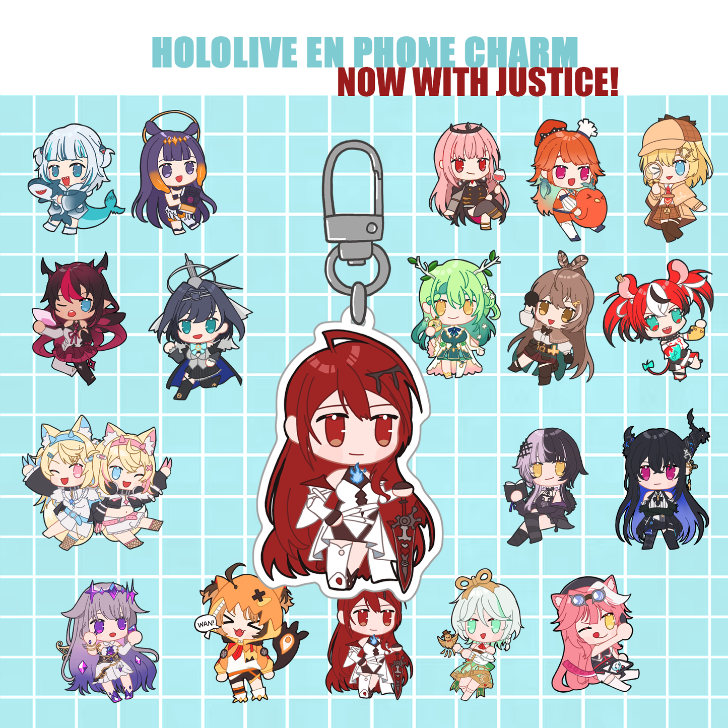 Hololive EN Phone Charms - Elizabeth Rose Bloodflame