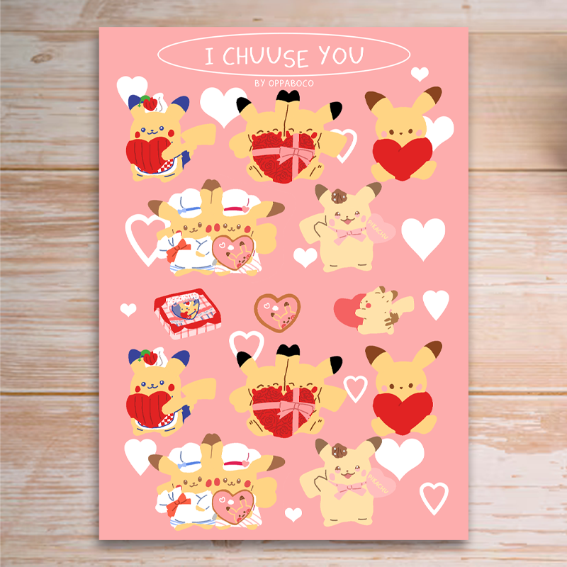 I Chuuse You Sticker Sheet