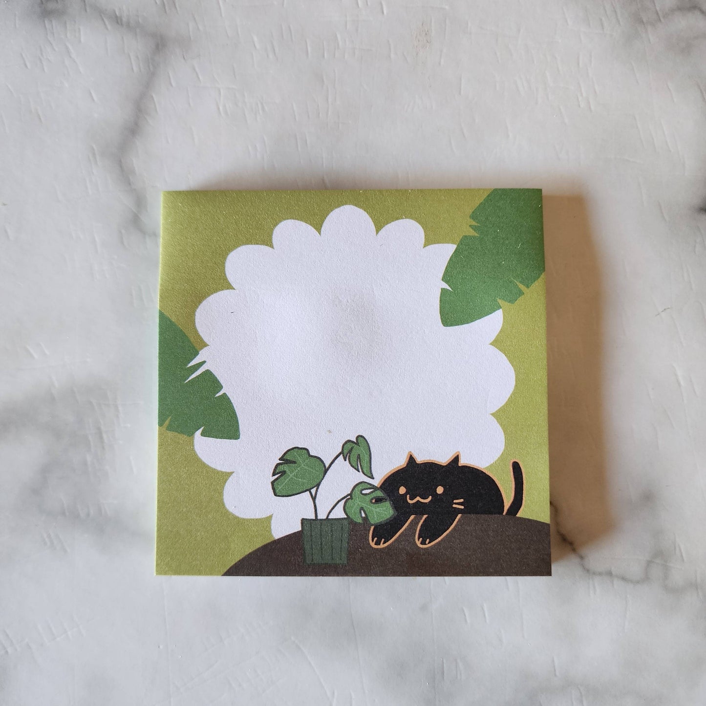 Cat & Plants Sticky Note