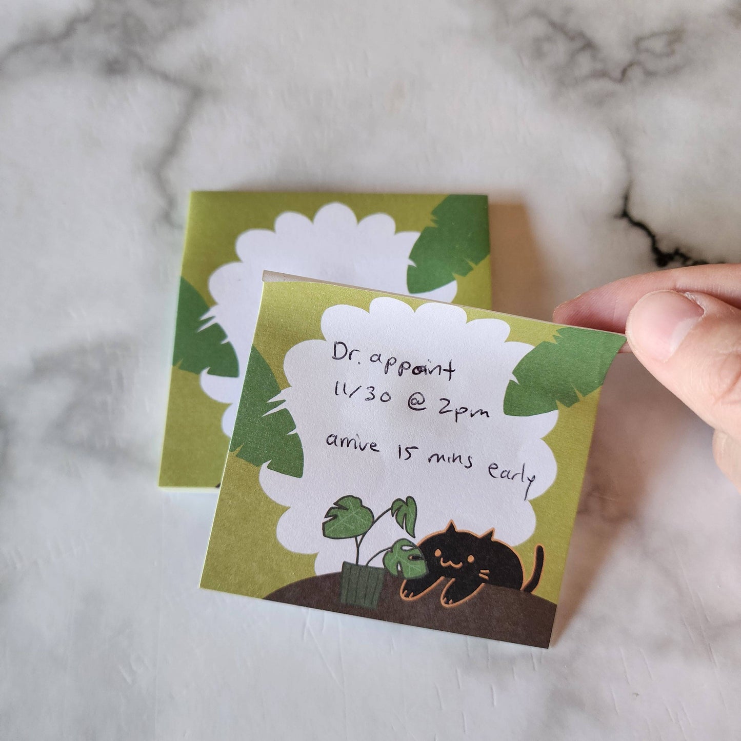 Cat & Plants Sticky Note