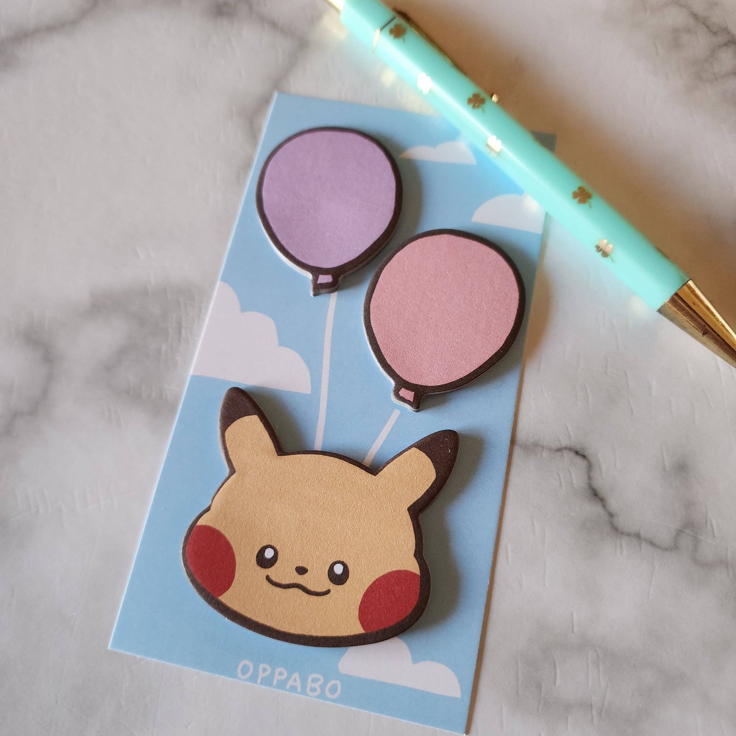 Pikachu & Ballons Sticky Note