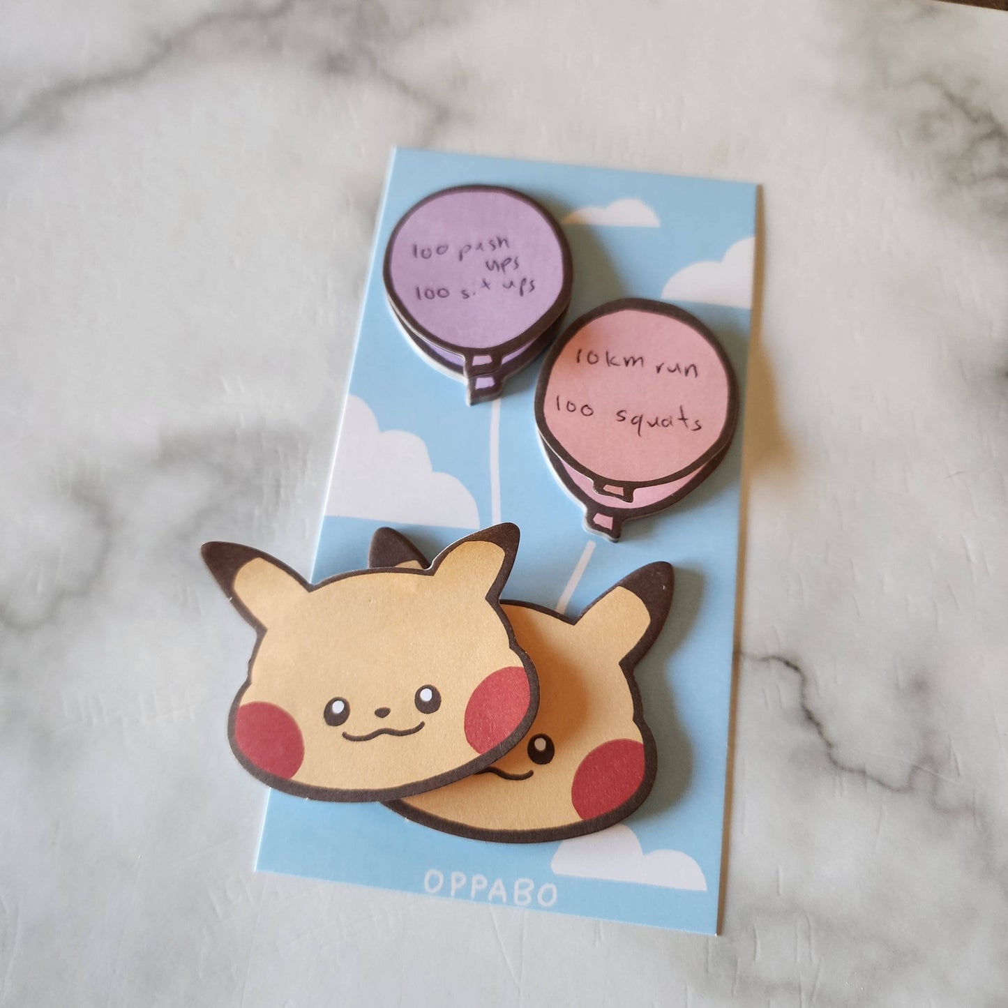 Pikachu & Ballons Sticky Note