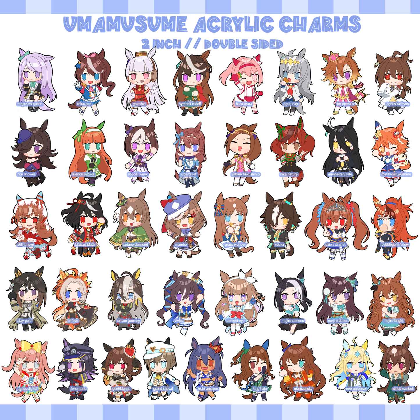 Umamusume Acrylic Charms - Fenomeno