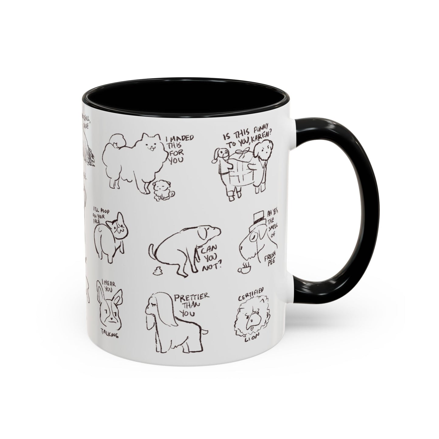 Accent Coffee Mug - Sassy Dogs