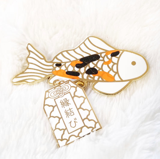 Lucky Carp Enamel Pins | Koi + Love Omamori