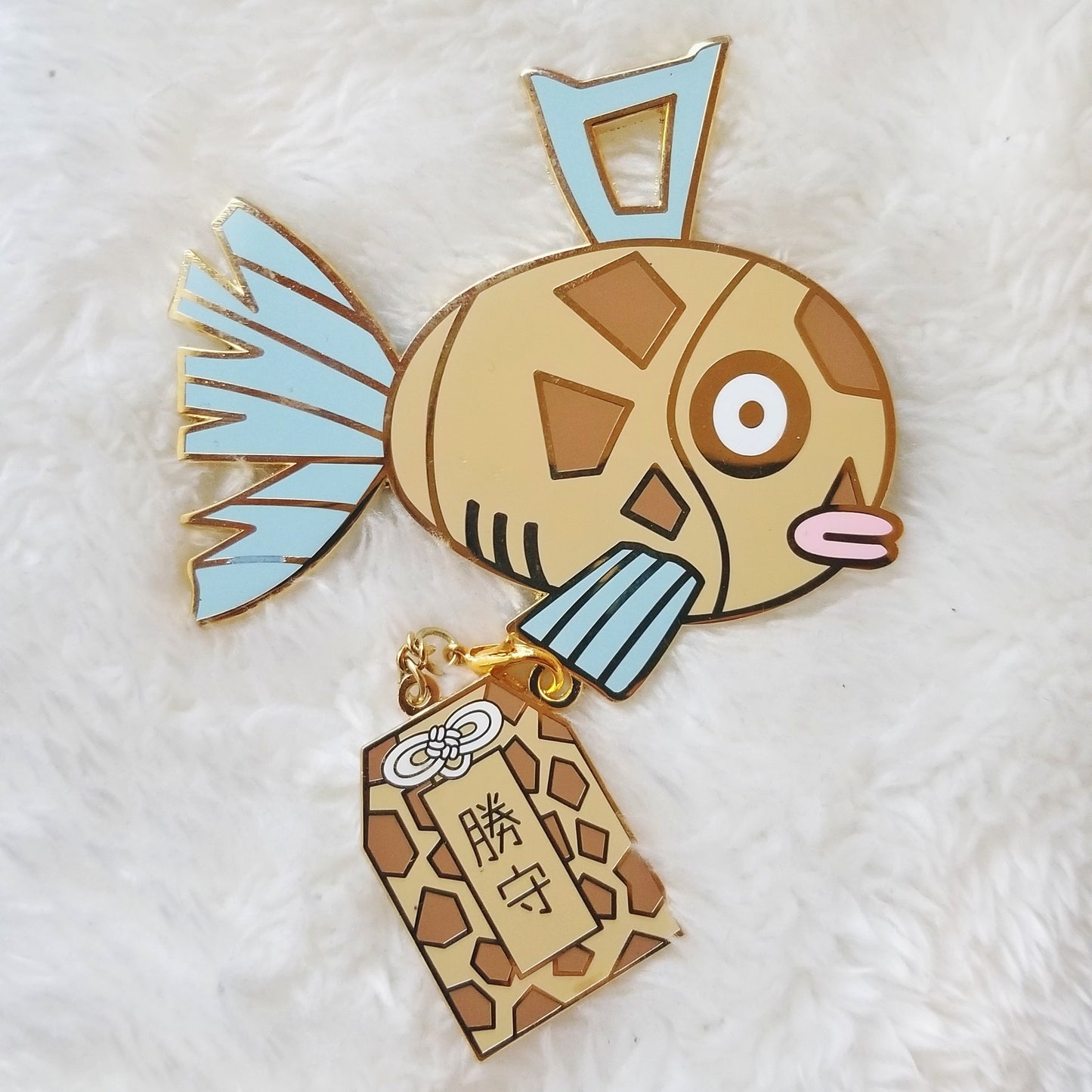 Lucky Carp Enamel Pins | Feebas + Success Omamori