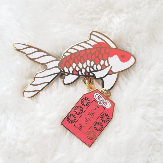 Lucky Carp Enamel Pins | Comet + Traffic Safety Omamori