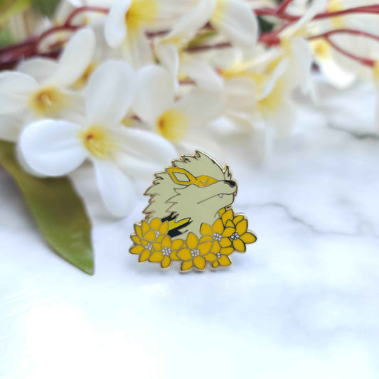 Flowery Big Bois Pokémon Enamel Pins - Arcanine (Shiny)