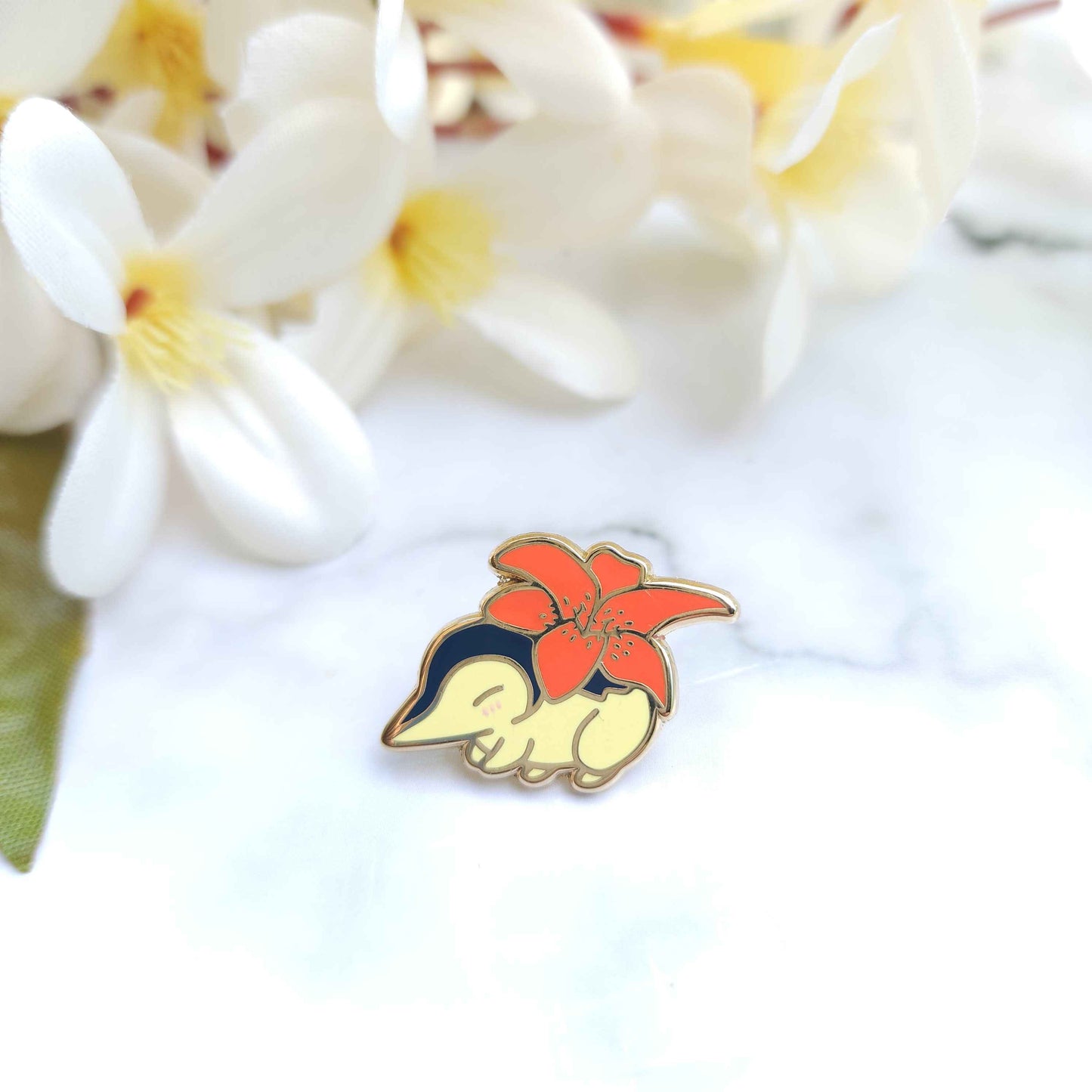 Flowery Big Bois Pokémon Enamel Pins - Cyndaquil