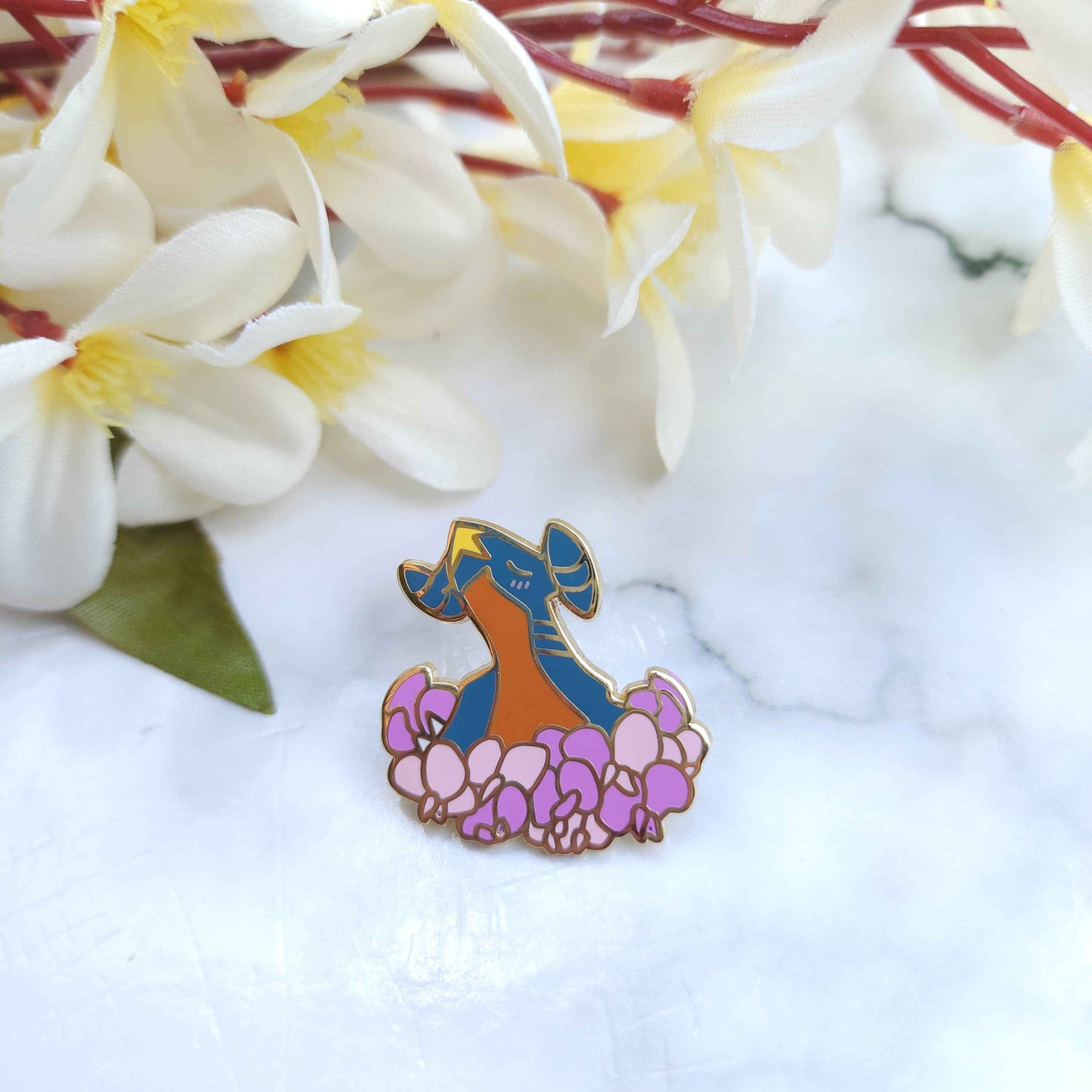 Flowery Big Bois Pokémon Enamel Pins - Garchomp (Shiny)