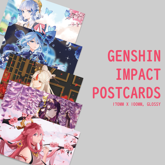 Genshin Impact Flowers Series Postcards