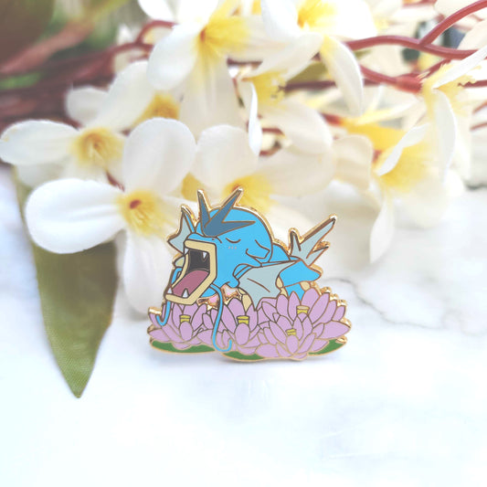 Flowery Big Bois Pokémon Enamel Pins - Gyarados