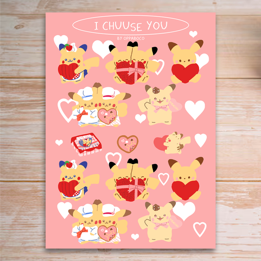 I Chuuse You Sticker Sheet