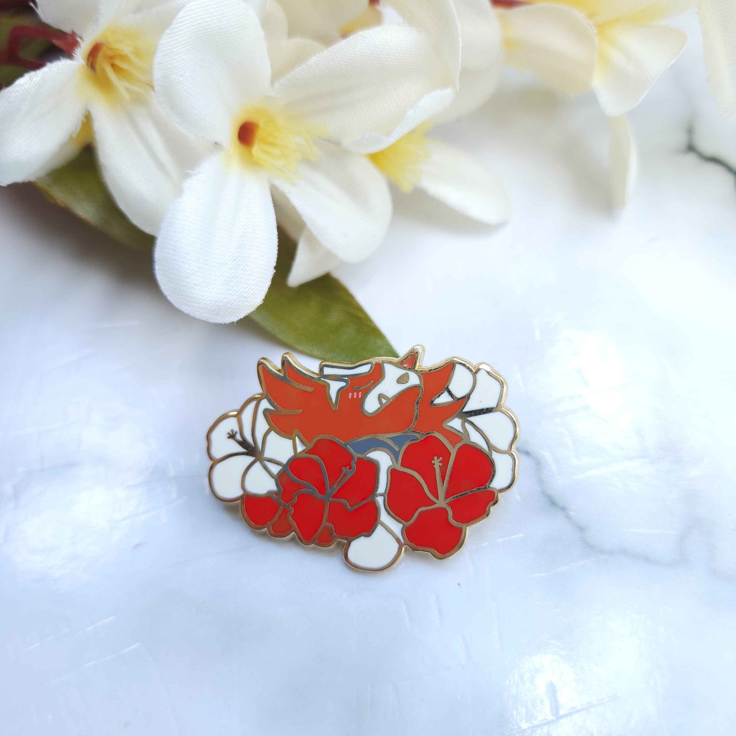 Flowery Big Bois Pokémon Enamel Pins - Incineroar (Shiny)