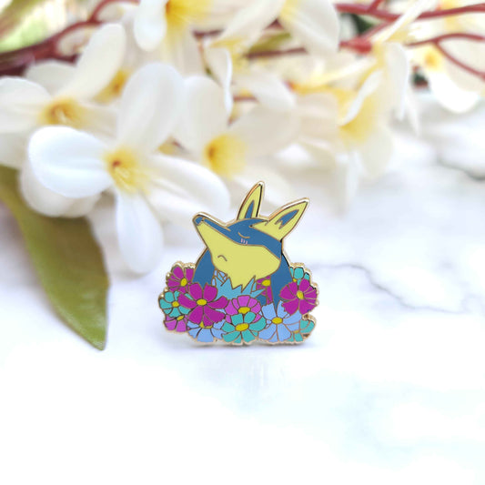 Flowery Big Bois Pokémon Enamel Pins - Lucario (Shiny)