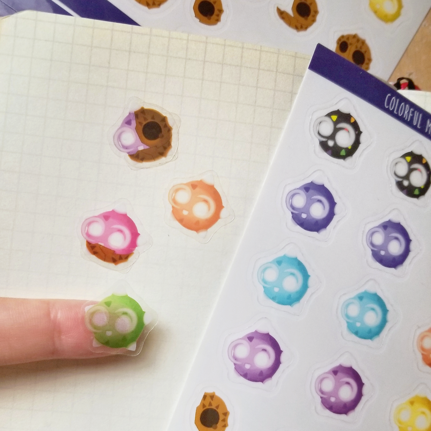 Minior Pokémon Clear Sticker Sheet