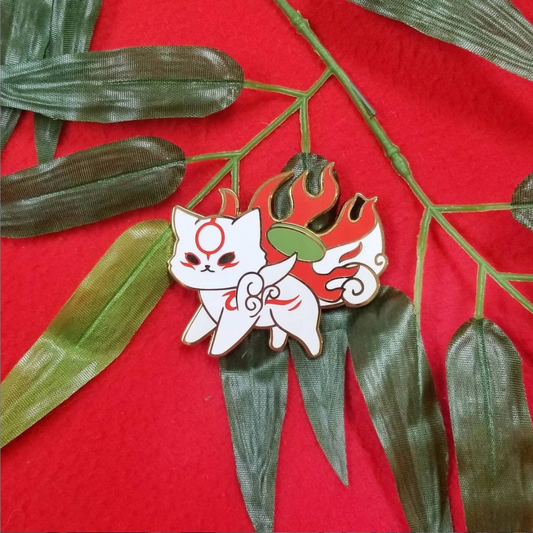 Mystical Creatures Enamel Pins - Amaterasu