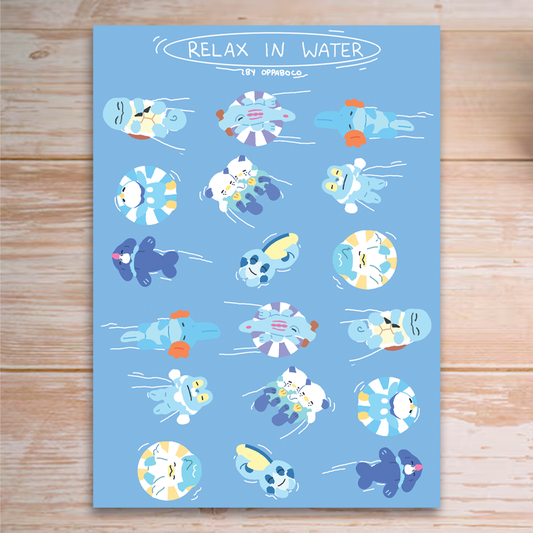 Relax in Water Sticker Sheet