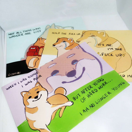 Dejected Shiba Inu Postcards