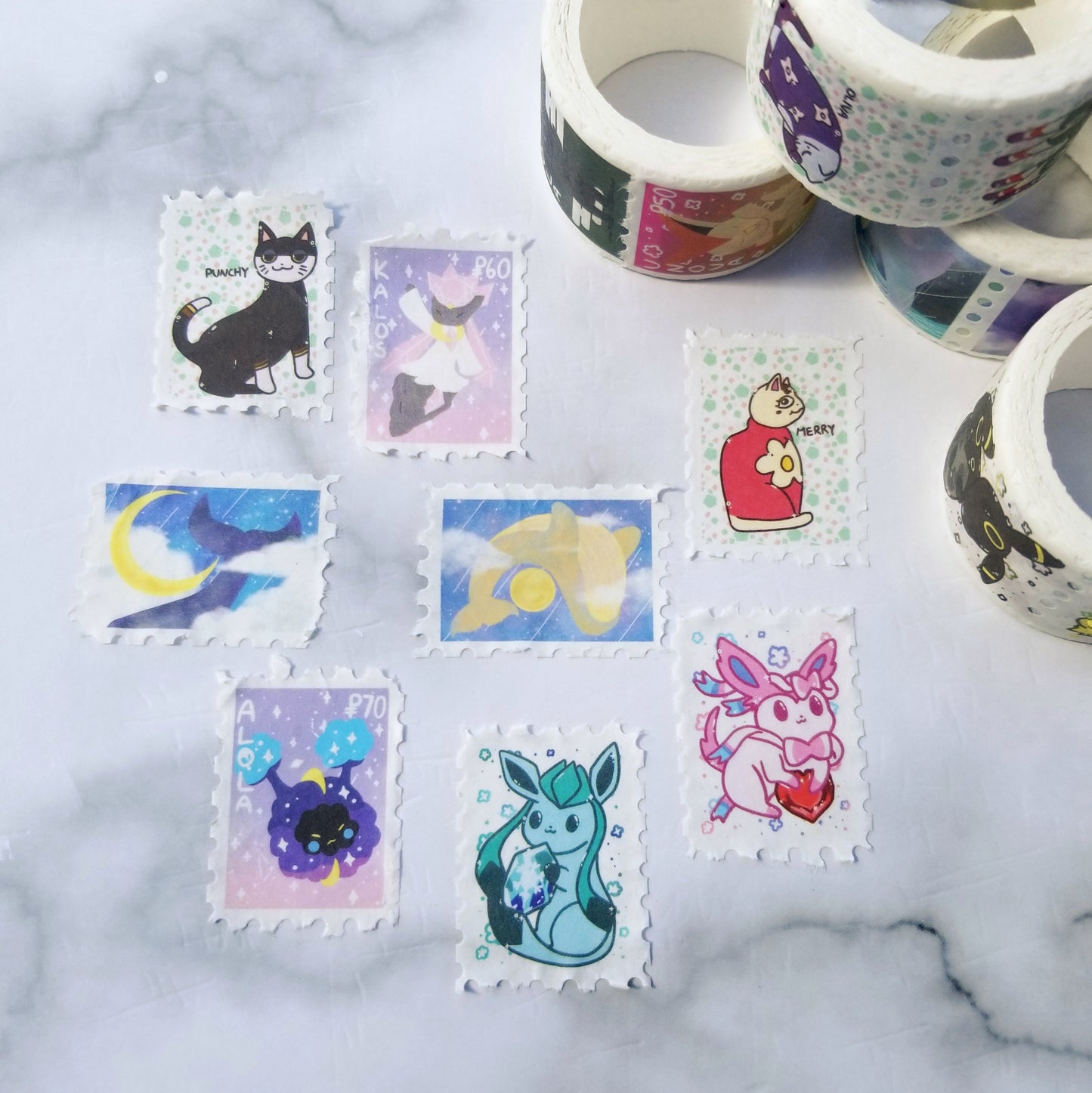 Stamp Washi Tape - Eeveelutions