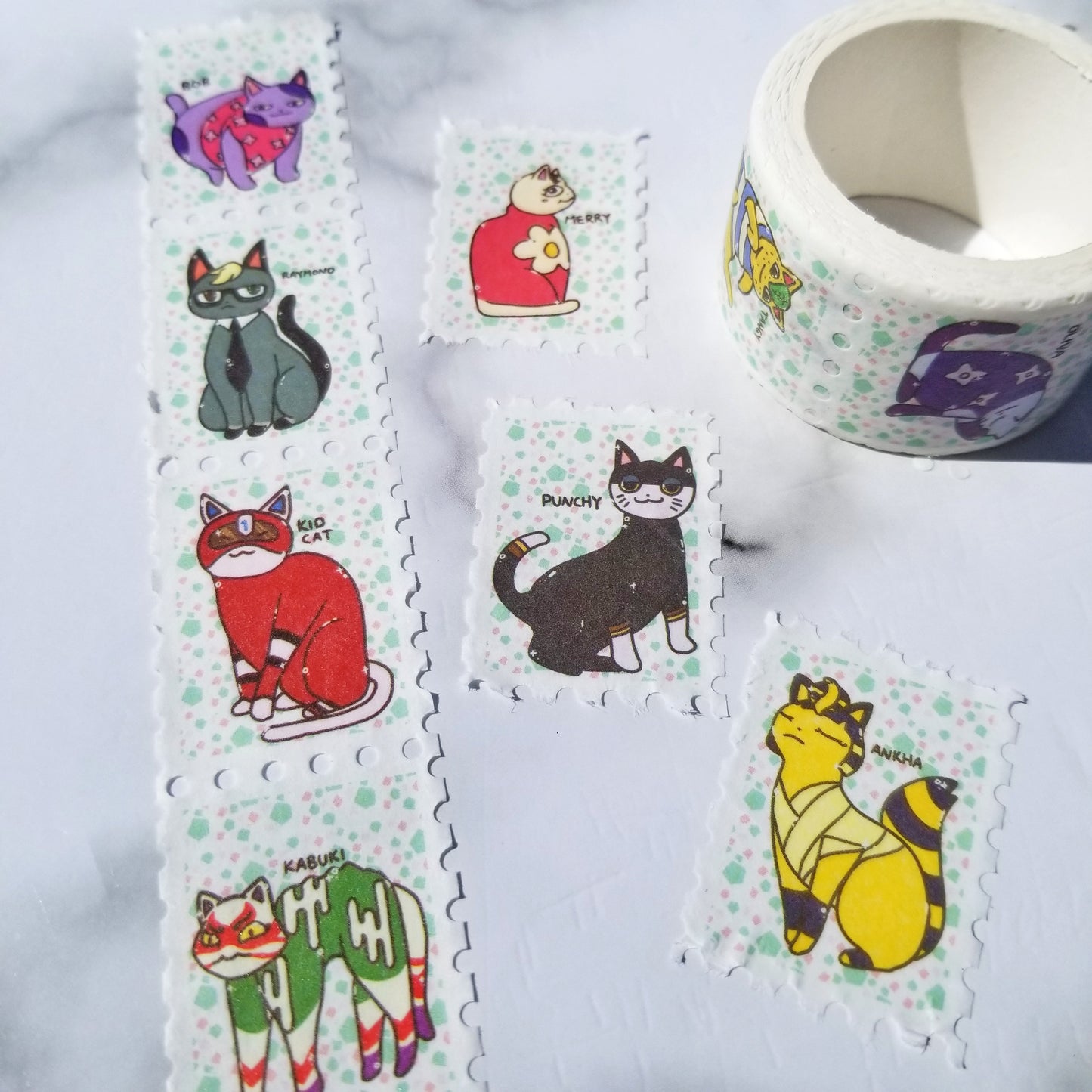 Stamp Washi Tape - Animal Crossing Cats