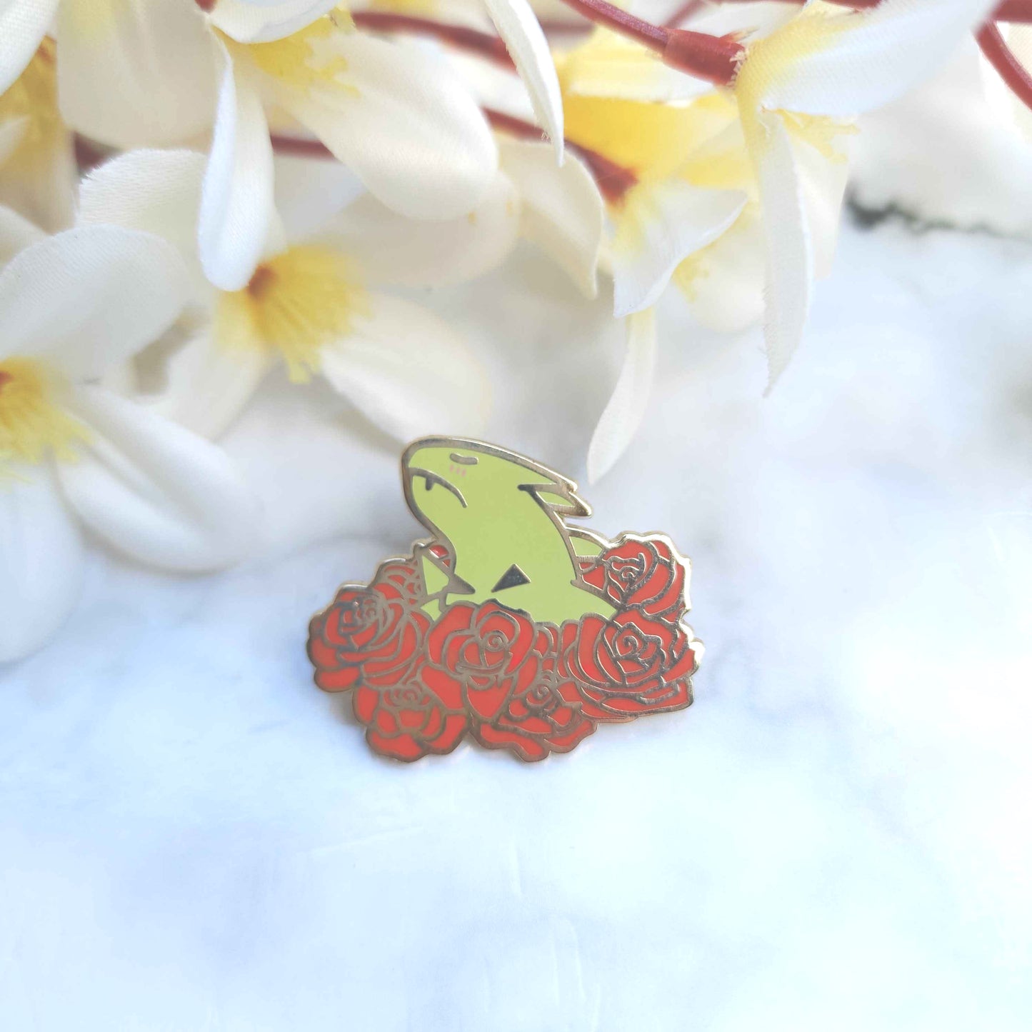 Flowery Big Bois Pokémon Enamel Pins - Tyranitar