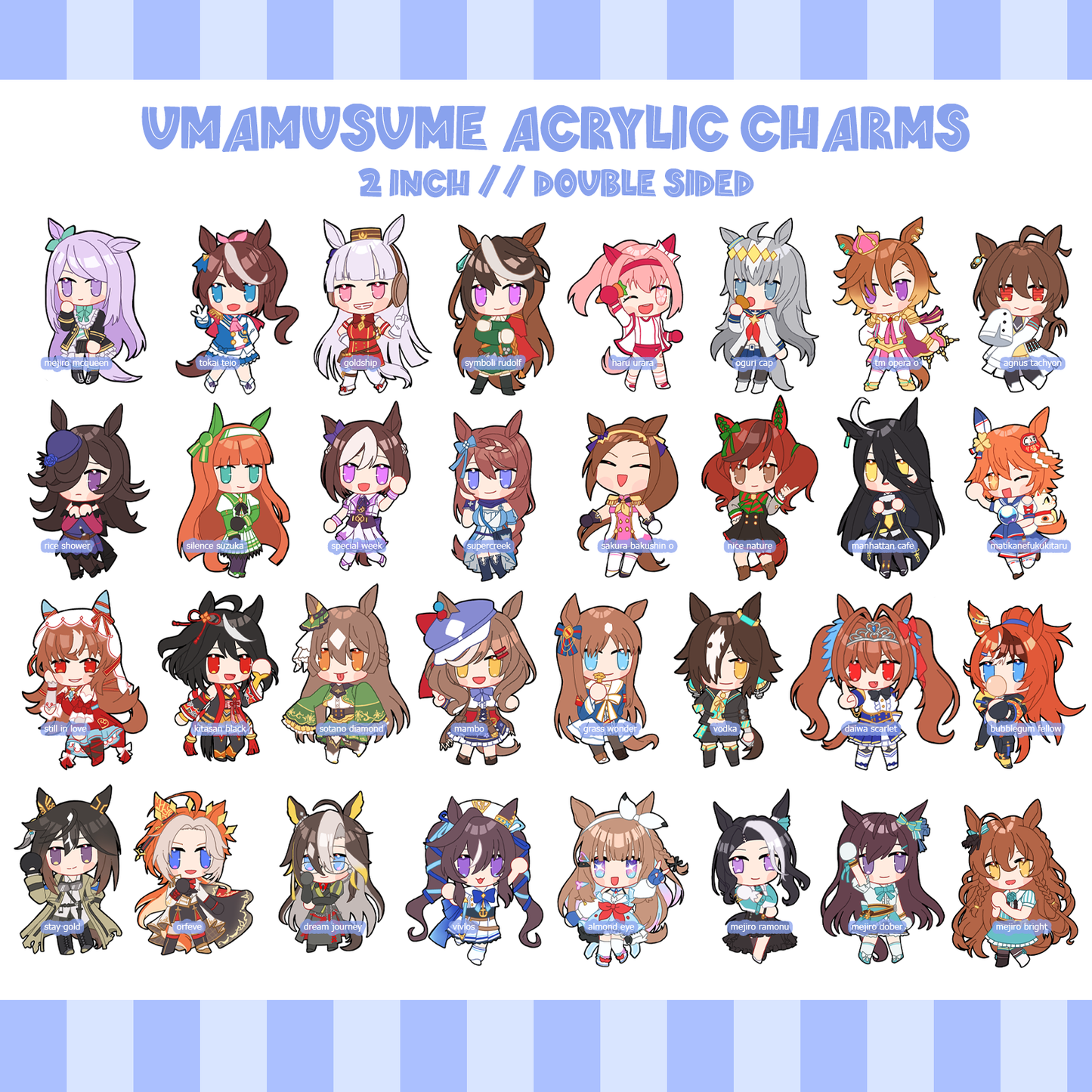 Umamusume Acrylic Charms - Almond Eye