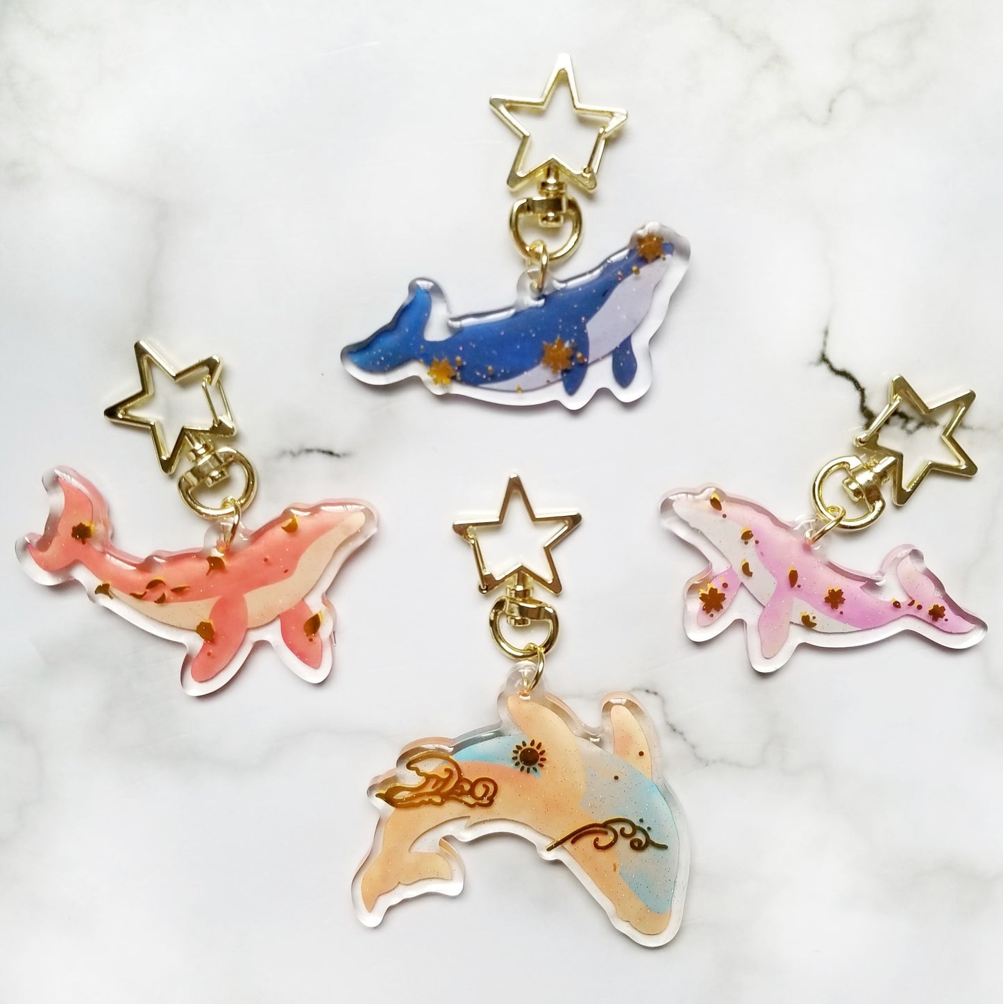 [CLEARANCE] Four Seasons Whales Acrylic Charms